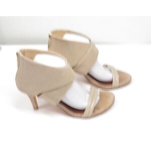 Donald J Pliner Tilly Strappy Sandal Zip Up Heel Gold Shimmer Women 10